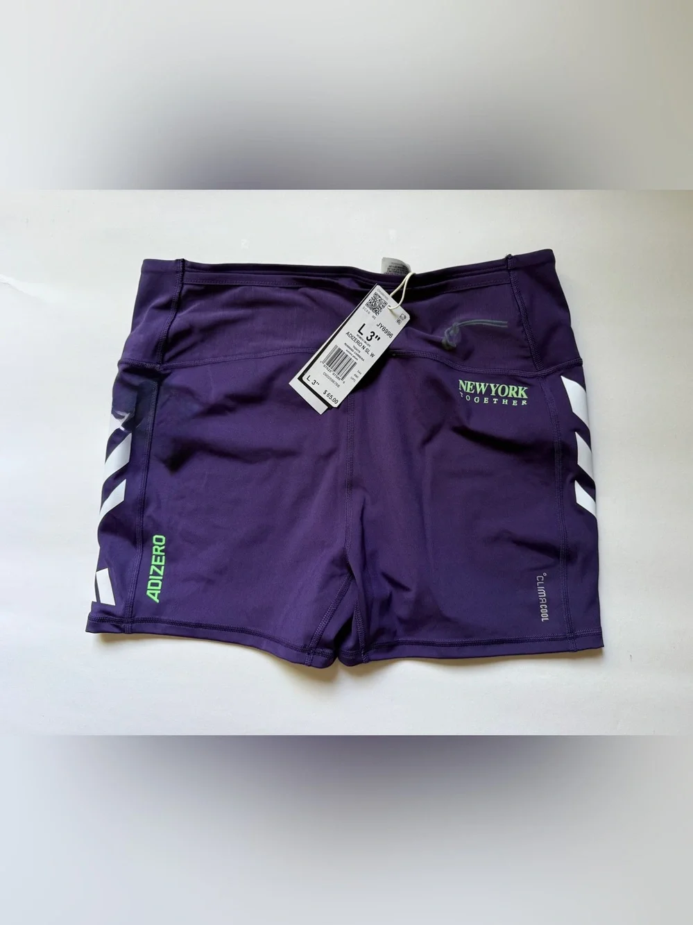 Adidas [L] Adizero Archive NYC Women’s 3”Running Short Leggings Purple JY6996